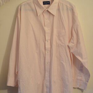 Pink & White Alan Flusser Dress Shirt 18 34/35